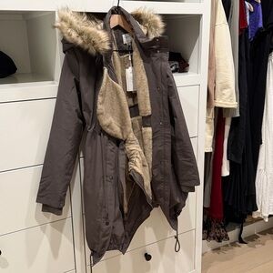 Seraphine Khaki 3 in 1 Maternity Parka Jacket New!